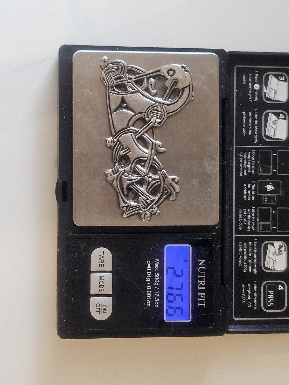 Antique 830 Silver Oseberg Brooch Norse Viking Jewelry Brooch - Picture 6 of 6